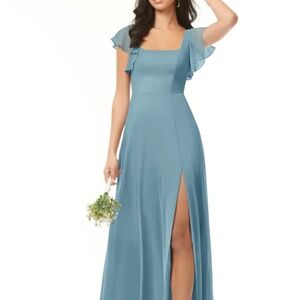 Azazie Bondi Moody Blue (size 4)